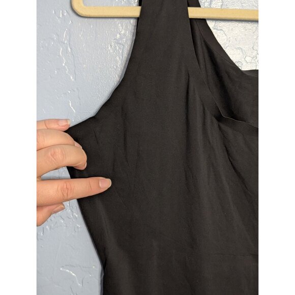 Spanx Womens Black Mid-Thigh Body Shaper 1X Compression Tank-Style Smooths Tummy - Picture 4 of 13